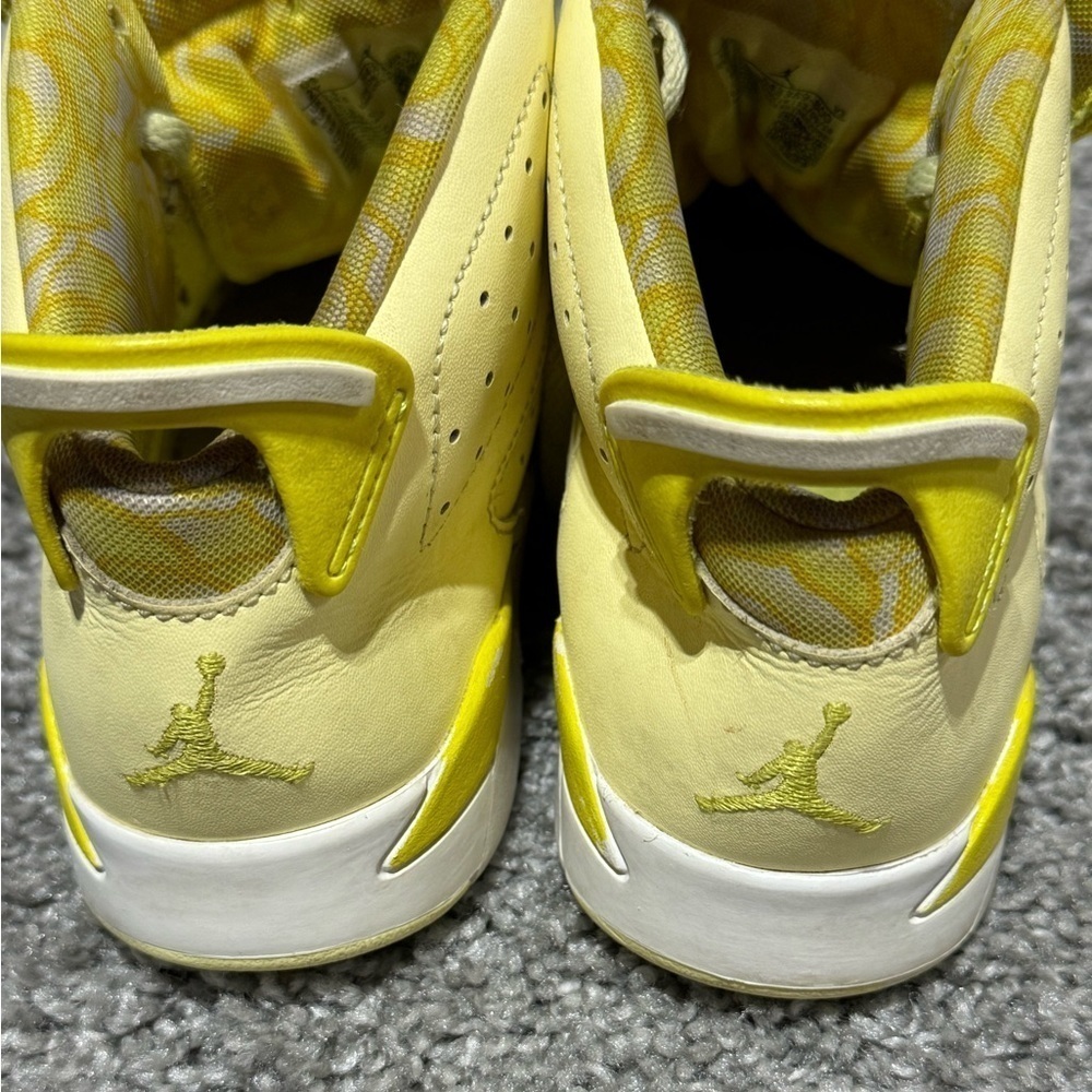 Nike Air Jordan 6 VI Retro PS Citron Dynamic Yellow 543389-800 Youth Size 2 - Picture 4 of 6